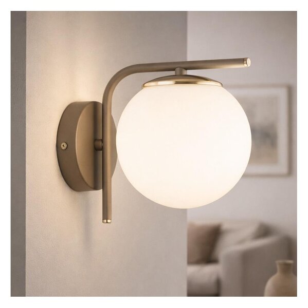 Brilagi - Aplică de perete MILO ECRU 1xE27/60W/230V bej/auriu