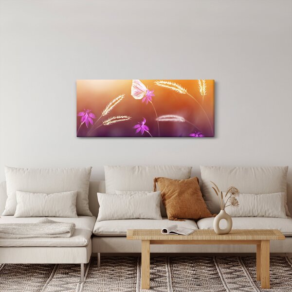 Tablou - Fluture roz (120x50 cm)