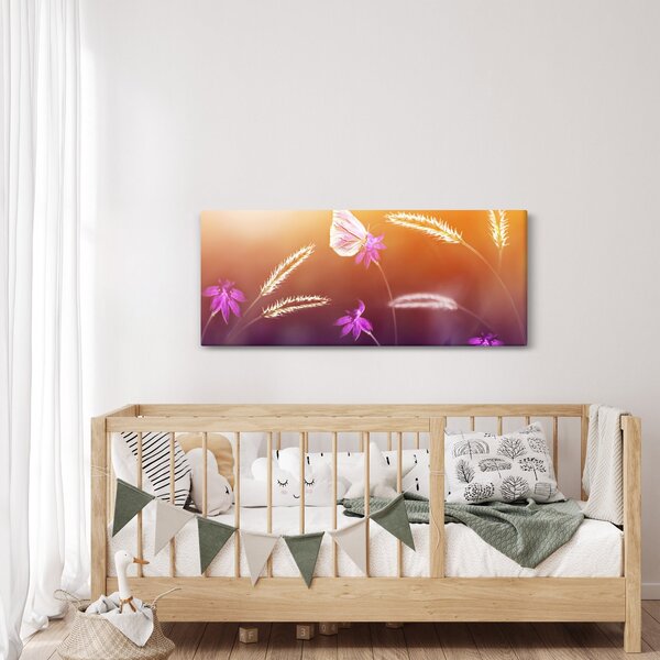 Tablou - Fluture roz (120x50 cm)
