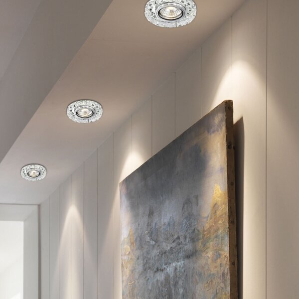 LUXERA 71074 - Plafonier CRYSTALS 1xGU10/50W/230V + bandă LED