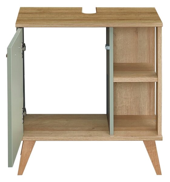 Dulap verde sub chiuvetăcu aspect de lemn de stejar 61x65 cm Set 923 - Pelipal