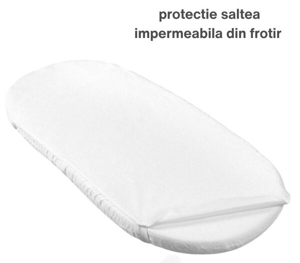 Set cearceaf si protectie impermeabila pentru landou Kidizi, dimensiune 75x35 cm