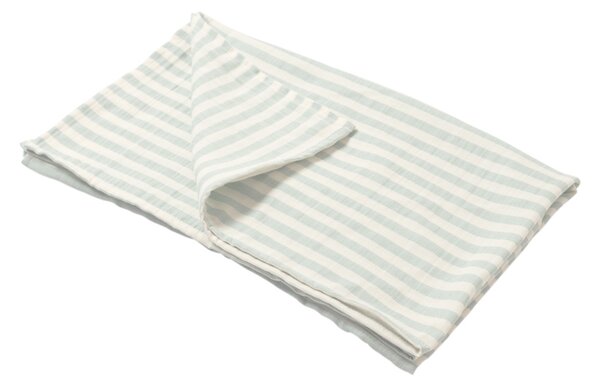 Paturica bebe de vara din muselina vaporoasa 100x100 cm Kidizi Green Stripes