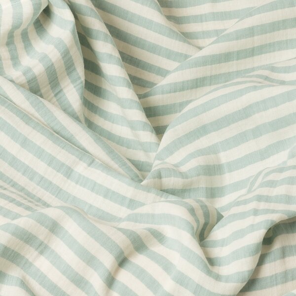 Paturica bebe de vara din muselina vaporoasa 100x100 cm Kidizi Green Stripes