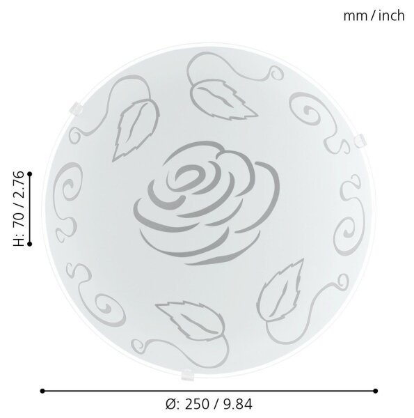 Plafonieră Eglo 89238 MARS 1 1xE27/60W/230V