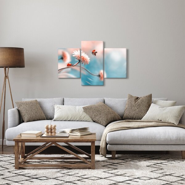 Tablou - Buburuze pe floare (90x60 cm)