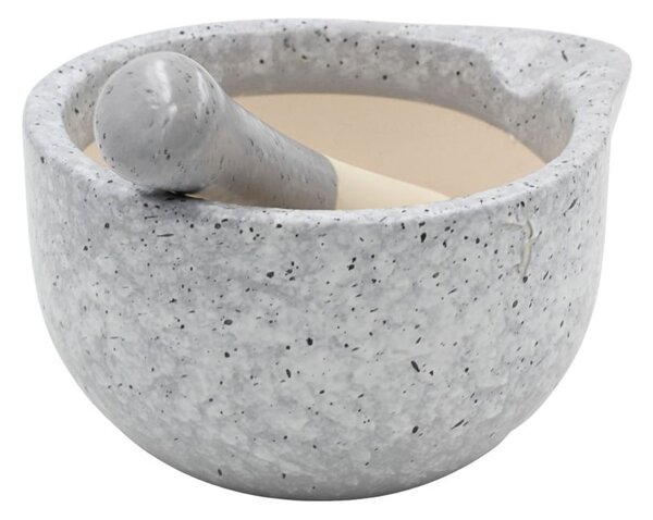 Mojar cu pistil, 330 ml, Excellent Houseware, ceramică, gri