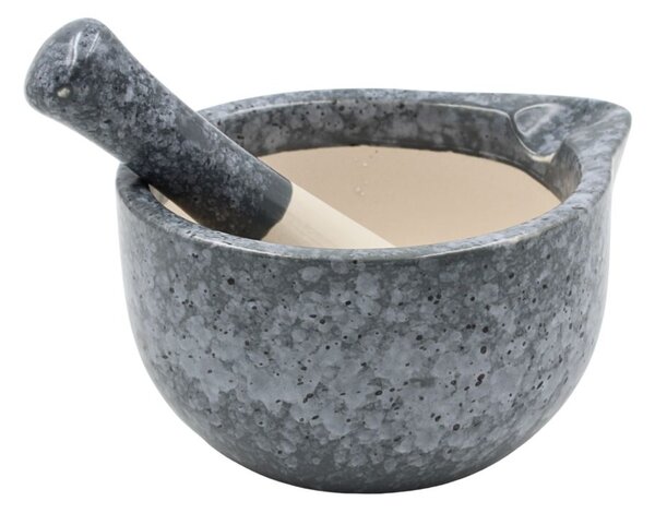 Mojar cu pistil, 330 ml, Excellent Houseware, ceramică, gri închis