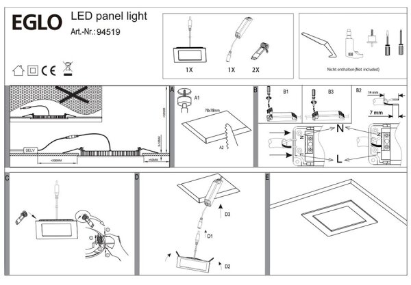 Eglo 94519 - Spot LED încastrat FUEVA 1 LED/2,7W/230V
