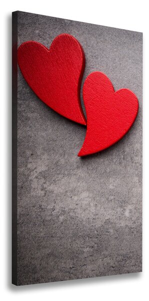 Tablou canvas inimi roșii