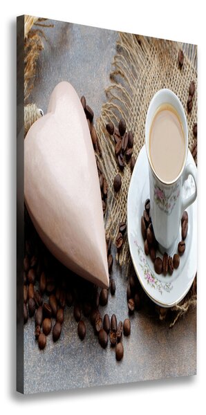 Print pe canvas Cafea si inima