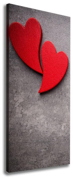 Tablou canvas inimi roșii