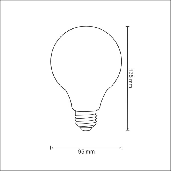 Bec LED FILAMENT VINTAGE E27/4W/230V 95x135mm 2000K