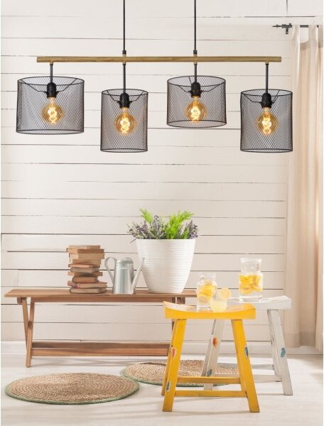Lucide 45459/04/30 - Lustră pe cablu BASKETT 4xE27/60W/230V