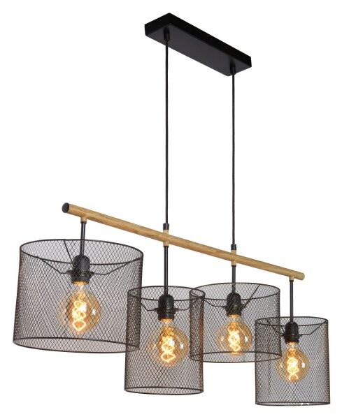 Lucide 45459/04/30 - Lustră pe cablu BASKETT 4xE27/60W/230V