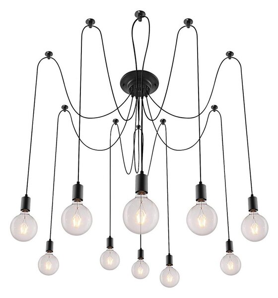 Rabalux 2224 - Lustră CASPAR 10xE27/60W/230V negru
