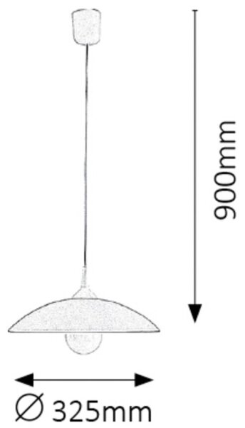 Rabalux 1408 - Lustră CUPOLA RANGE 1xE27/60W/230V gri