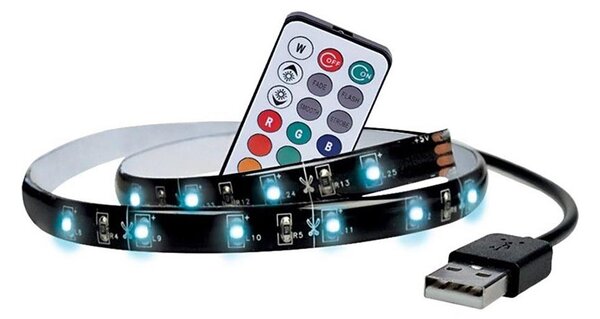 Solight WM504 - SET 2x Bandă LED RGB pentru TV cu telecomandă LED/USB 2x50cm