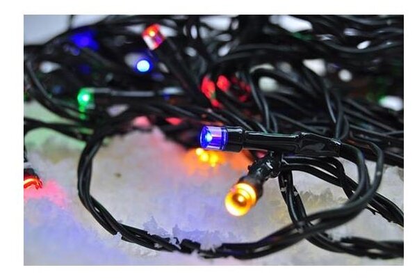 Solight 1V101-M - Ghirlandă LED de exterior, 100 LED-uri, 8 moduri, IP44, 13 m, multicoloră