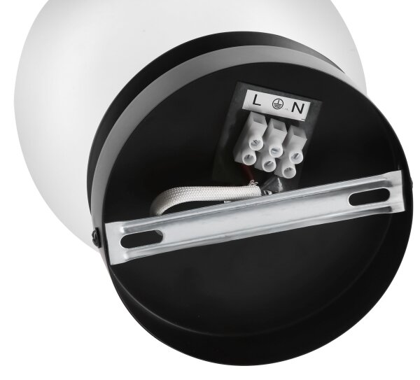 BRILAGI - Aplica de perete POLOS 1xE27/40W/230V, diametru 20 cm, negru