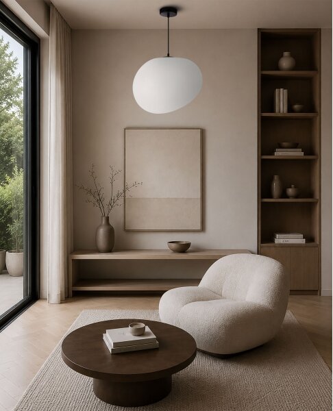 BRILAGI - Lustră suspendată pe cablu PEBBLES 1xE27/40W/230V, diam. 40 cm, neagră