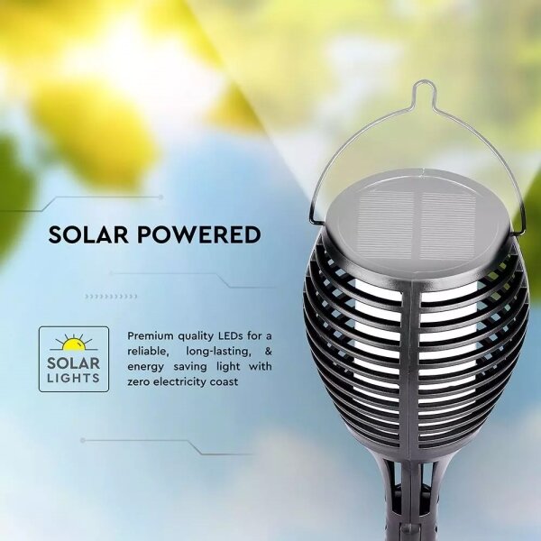 Lampă solară LED FLAME 4 în 1, 0,45 W / 3,7 V, IP44, 500 mAh