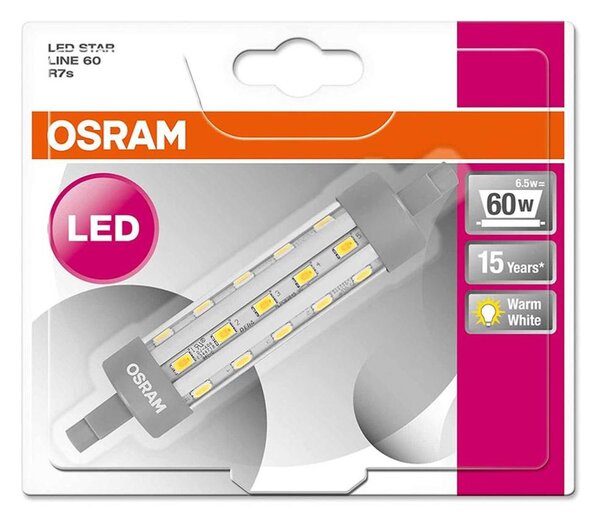 Bec LED R7s/6,5W/230V 2700K 118 mm Osram