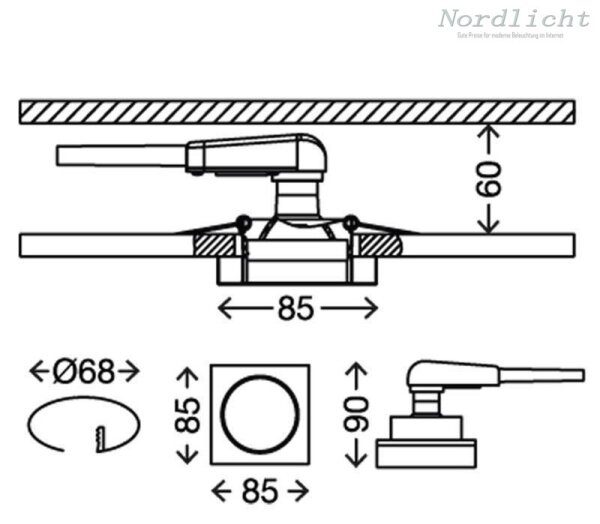 Briloner 7200-016 - Lampă baie LED ATTACH 1xGU10/3W/230V