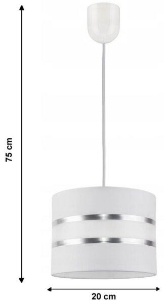 Lustră pe cablu CORAL S 1xE27/60W/230V alb