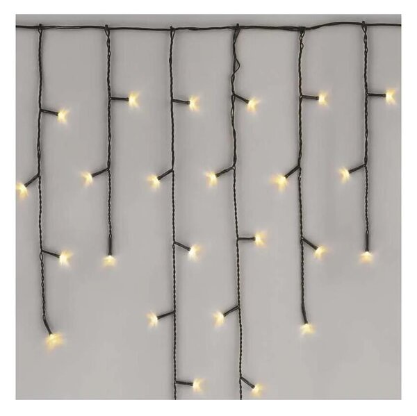 Ghirlandă luminoasă LED pentru exterior, 100 LED, 2,5 x 0,9 m, IP44, alb cald