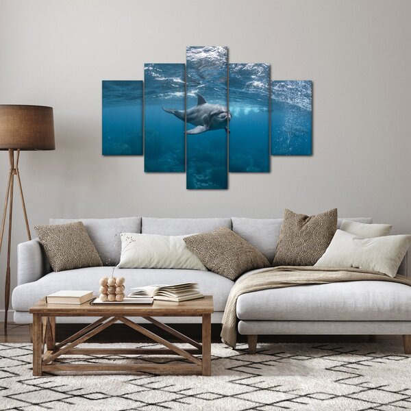 Tablou - Delfin sub apă (150x105 cm)