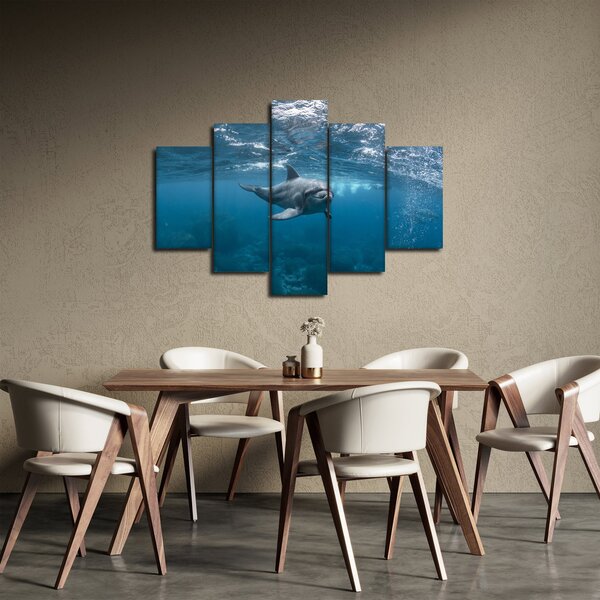 Tablou - Delfin sub apă (150x105 cm)
