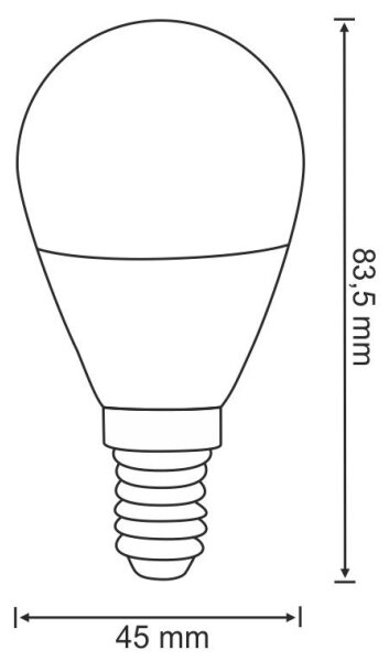 Bec LED G45 E14/3,5W/230V 3000K
