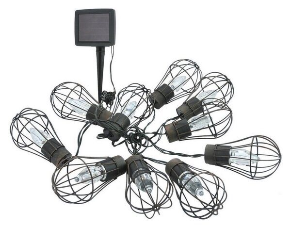 LED șir solar exterior 10xLED/1,2V 300mAh 3,8m IP44