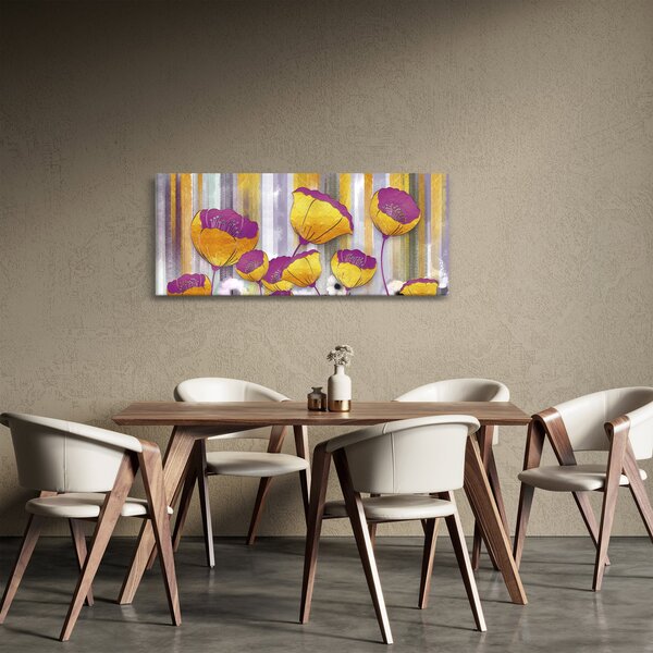 Tablou - Ilustrațir cu flori (120x50 cm)