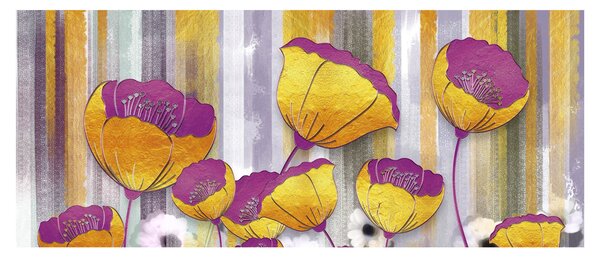 Tablou - Ilustrațir cu flori (120x50 cm)