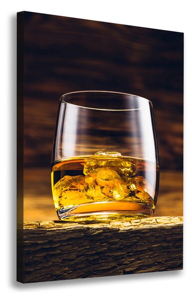 Print pe canvas Bourbon într-un pahar