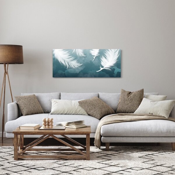 Tablou - Pene albe (120x50 cm)