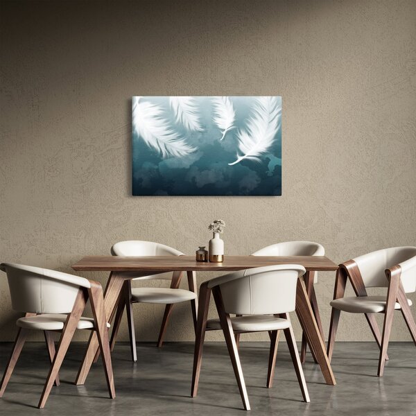 Tablou - Pene albe (90x60 cm)