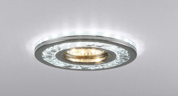 Corp de iluminat LED încastrat EYE 1xGU10/50W + LED/3W/230V