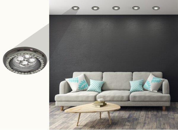 Lampă încastrată SOC 1xGU10/50W/230V negru