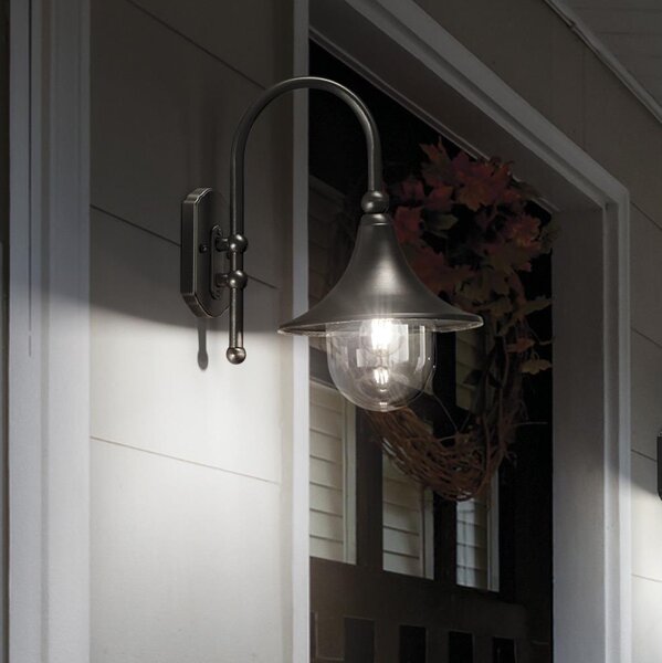 Ideal Lux - Aplică de perete pentru exterior CIMA 1xE27/52W/230V IP43 antracit