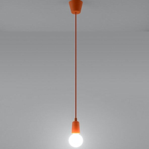 Lustră pe lanț DIEGO 1xE27/60W/230V portocalie