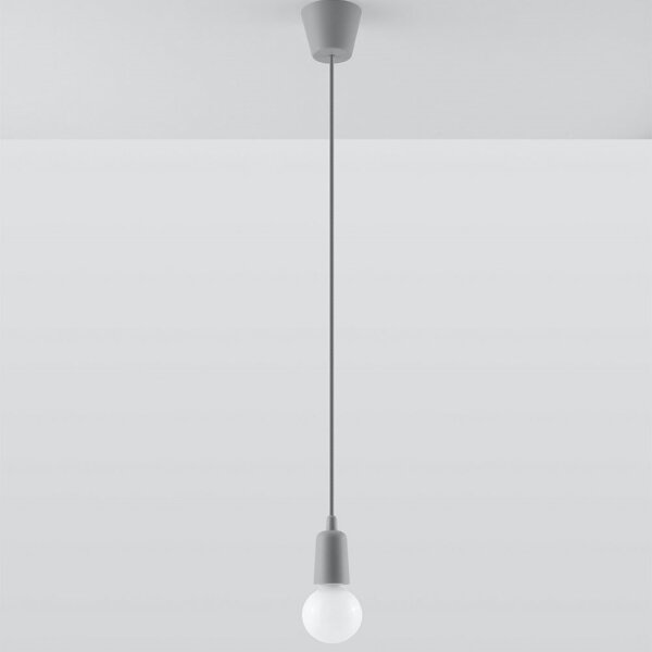 Lustră pe cablu Globo DIEGO 1xE27/60W/230V gri