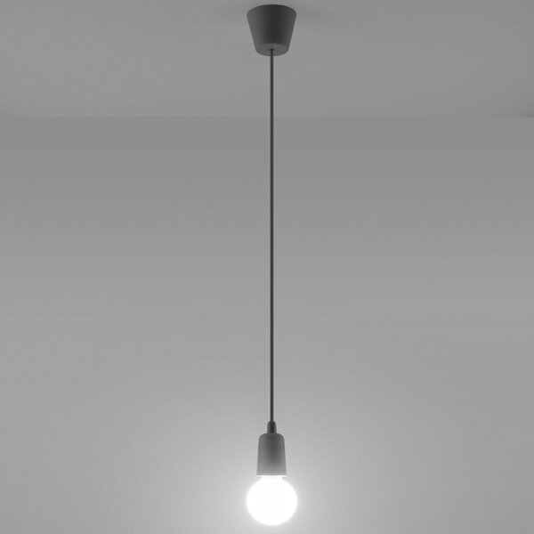 Lustră pe cablu Globo DIEGO 1xE27/60W/230V gri