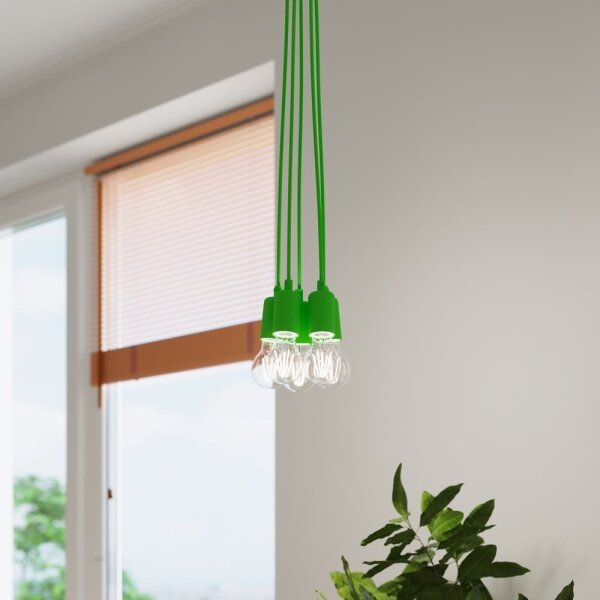 Lustră pe lanț DIEGO 1xE27/60W/230V verde