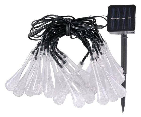 Șir LED solar ICE 30xLED/1,2V 300 mAh IP44
