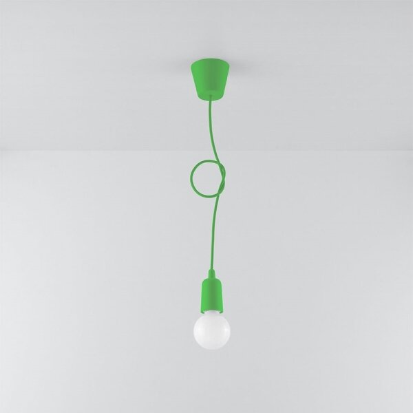 Lustră pe lanț DIEGO 1xE27/60W/230V verde