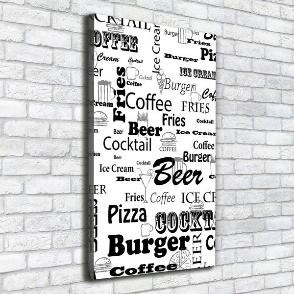 Imprimare tablou canvas meniu Restaurant