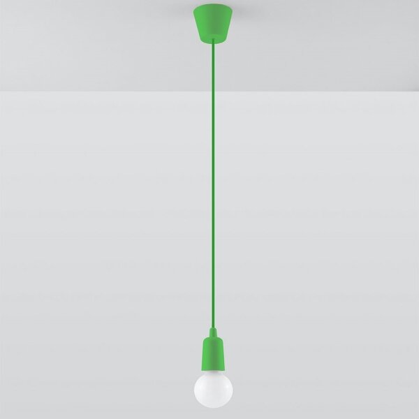 Lustră pe lanț DIEGO 1xE27/60W/230V verde